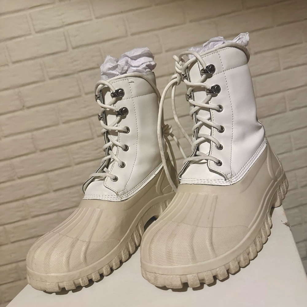 Diemme x RAINS | Anatra Boot in Reflective White, size 40EU/9US